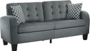 Modern Gray Fabric Sofa - Sinclair