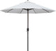 9' round Aluminum Outdoor Deck, Pool or Patio Umbrella, Crank Lift, Auto Tilt, Bronze Pole, White Olefin