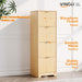 Contemporary Oak Filing Cabinet Featuring Four Drawers