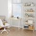 White Foldable Bookshelf HomeOffice Five Tier Rack