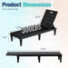 Outdoor Chaise Lounge Chair Set of 2, Waterproof PP Lounge Chairs