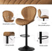 Bar Stools Set of 3 Modern Swivel Bar Chairs, Barstools Counter Height with High Backrest, Easy 3-5 Minute Assembly for Bar, Kitchen, Dining Room Brown