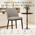 Upholstered Dining Chairs Set of 4, Modern Dining Room Chairs, Fabric Kitchen Chairs with Wood Legs, Camel
