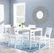 Elegant White Sixty Inch Contemporary Dining Table