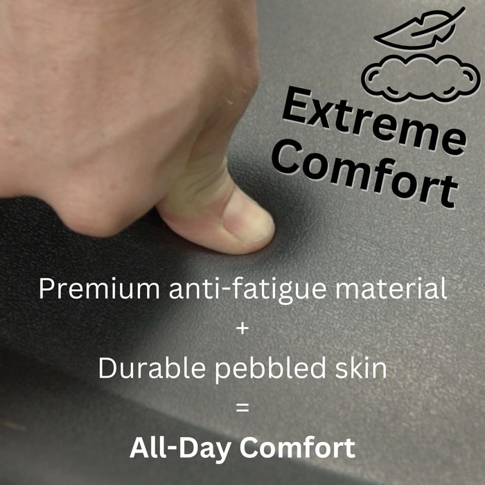 Topo Comfort Mat by  | the Original Not-Flat Anti-Fatigue Standing Desk Mat with Calculated Terrain | Accessories | Obsidian Black