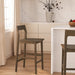 Basics Bar Stools Set of 4, Farmhouse 25” Counter Height Stools with Solid Wood Legs & Back, Mid Century Modern Barstools for Kitchen Island, Dining Room, Brown