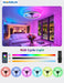 RGB Ceiling Fan with Light and Remote,20" Fandelier Smart Ceiling Fan,Black