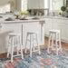 Zeke White 24" Counter Stool with round Seat