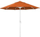 12-Year-Non-Fading, 9Ft Premium Sunbrella Patio Umbrella, Hand-Crank, Button-Tilt, White Frame, Tuscan Fabric