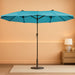 Extra Large 15 Ft Patio Umbrella, Double-Sided Wide Outdoor Umbrella with Crank Handle and Air Vents for Backyard, Deck, Pool, Market, Cream White