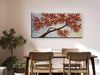 - Hand-Painted Oil Painting on Canvas Texture Palette Knife Red Flowers Paintings Modern Home Decor Wall Art Painting Colorful 3D Flowers Tree Paintings Ready to Hang 24X48Inch