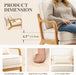 Beige Mid Century Upholstered Armchair Lumbar Pillow
