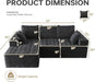NinetySixInch Configurable Modular Sectional Sofa Memory Foam