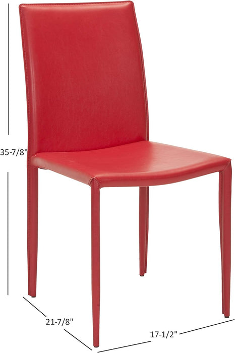 Home Collection Karna Modern Red Dining Chair (Set of 2)