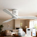52 Inch Smart Ceiling Fan No Light, Flush Mount Low Profile