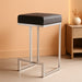 Gervase Square Counter Height Stool Black and Chrome