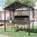 8x5ft AllWeather Outdoor Gazebo With Integrated Bar
