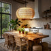 19 Inch Natural Rattan Chandelier Bohemian Farmhouse