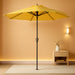 10 Ft Outdoor Patio Umbrella W/Tilt and Crank, Yellow