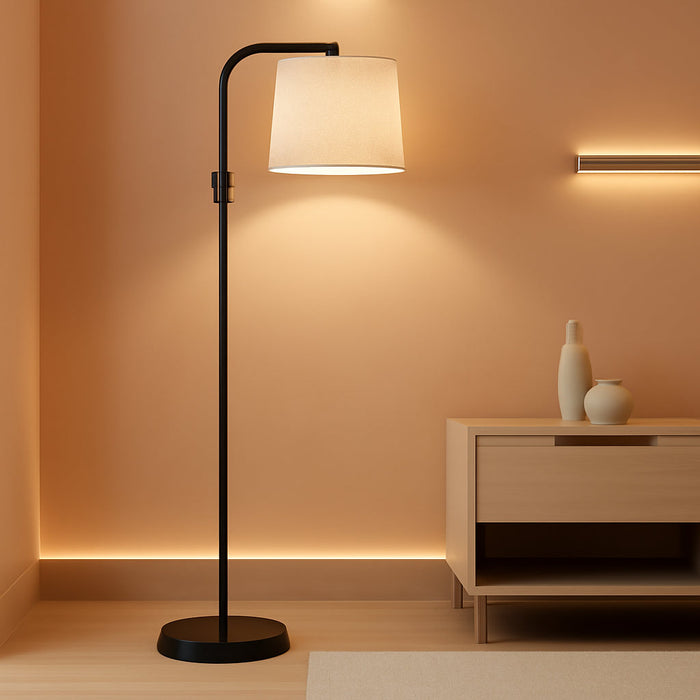 𝐅𝐮𝐥𝐥𝐲 𝐃𝐢𝐦𝐦𝐚𝐛𝐥𝐞 Floor Lamp - Floor Lamps 9W 𝐋𝐄𝐃 Light Bulb Included, Standing Lamps for Living Room with Adjust Head, Modern Standing Tall Light Rotary Switch for Office