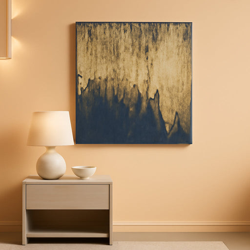 Art,30X45Inch Wrapped Canvas Paintings Hand Painted Abstract Textured Artwork Abstract Portrait Wall Art in Charcoal Grey Gold Acrylic Painting Framed Ready to Hang