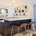 Contemporary LED Linear Wave Chandelier Gold Dimmable