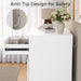 White Wood Dresser for Bedroom, 3 Drawer Dresser for Clothes Storage, Modern Dressers with Wide Drawers, Wide Wooden Chest Drawers for Living Room, Entryway, TV Stand