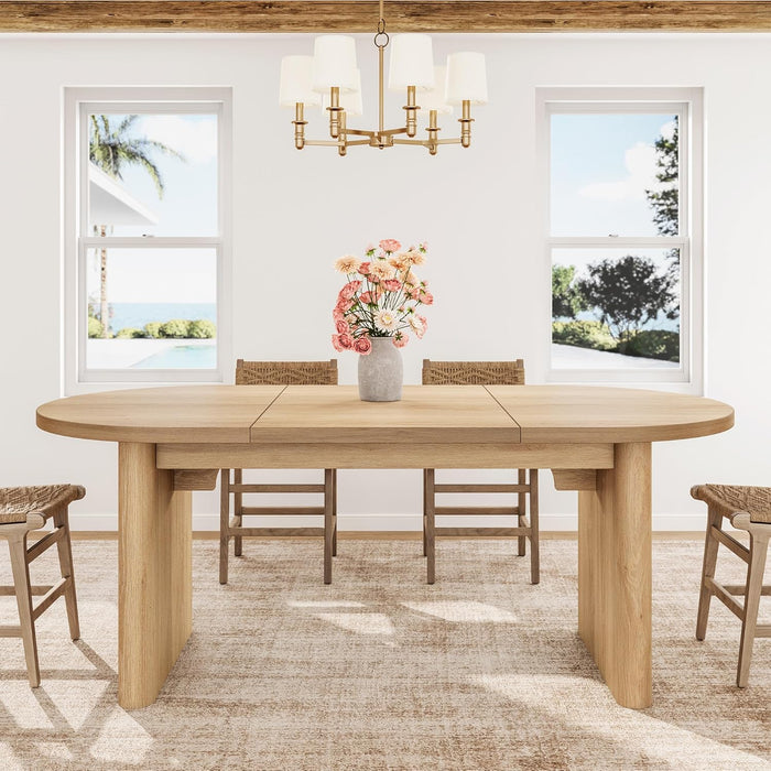 Oval Dining Table Seats SixToEight NaturalFinishOak
