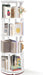 White Four Tier Rotating Bookshelf Tower Floorstanding