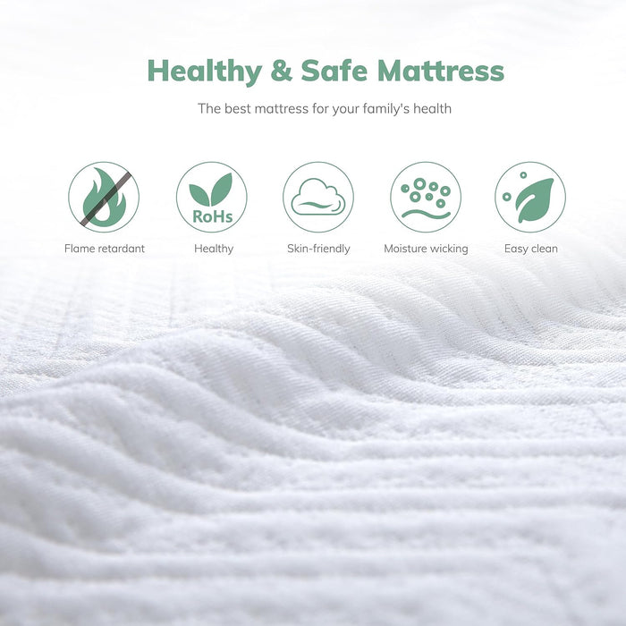 EGO 6 Inch Twin Mattress - Green Tea Memory Foam, Cooling Gel, Fiberglass-Free, Certipur-Us Certified, for Kids, Bunk Beds, Trundle & Daybeds