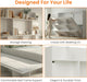 White Queen Murphy Bed With IntegratedStorageShelf