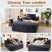 57Inch Luxuriously Plush Corduroy Chaise Lounge Grey