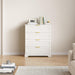 White 4 Drawer Dresser Modern Farmhouse Bedroom Storage Chest