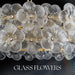 Stunning Gold Glass Flower Chandelier Lights 20Inch