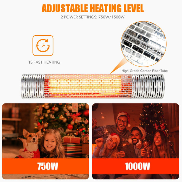 1500W Wall-Mounted Far Infrared Heater Electric Heater Longwave Infrared Heater