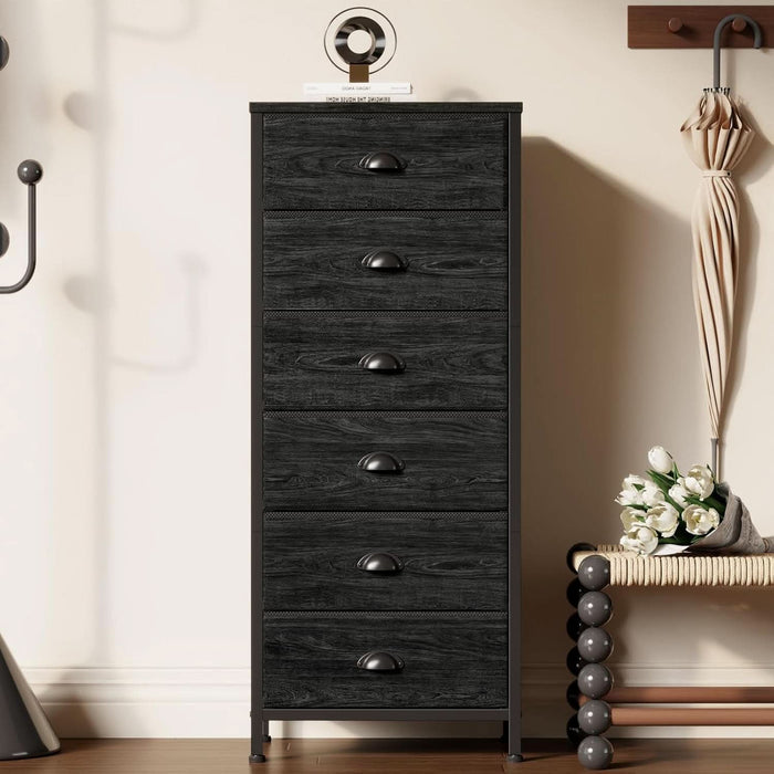 Tall Dresser With 6 Drawers Black Vertical Nightstand Tall Dresser With 6 Drawers Black Vertical Nightstand