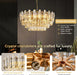 Luxurious Gold Crystal Chandelier 24 Inch Lighting