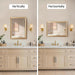 2 Pack Brushed Gold Bathroom Mirrors for over Sink, 22X30 Inch