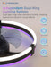 RGB Ceiling Fans with Lights and Remote, 20 Inch Low Profile Ceiling Fan with Light, 3000K-6000K Dimmable & RGB, Modern Fandelier Flush Mount Ceiling Fan, Small LED Fan for Bedroom