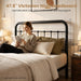 Full Size Metal Platform Bed Frame, Black