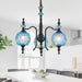 Cerulean Vintage Three Light Pendant Ceiling Fixture