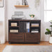 Brown 39-Inch Farmhouse Rolling File Cabinet Storage