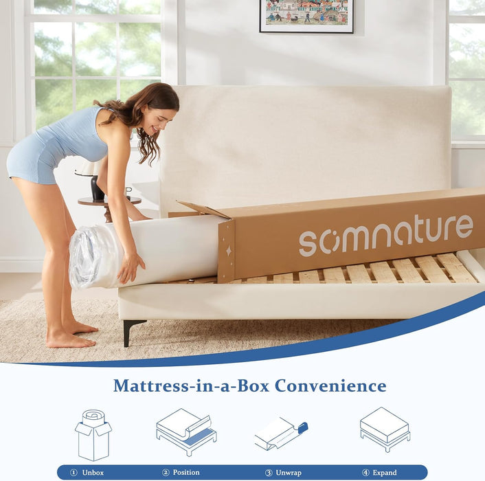 12 Inch Queen Foam Mattress Cooling Gel Memory for Pressure Relief & Deep Sleep, Medium Firm with Motion Isolation, Certipur-Us Certified, Fiberglass Free