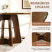ContemporarySolidWood 47InchRoundDiningTable ForSix