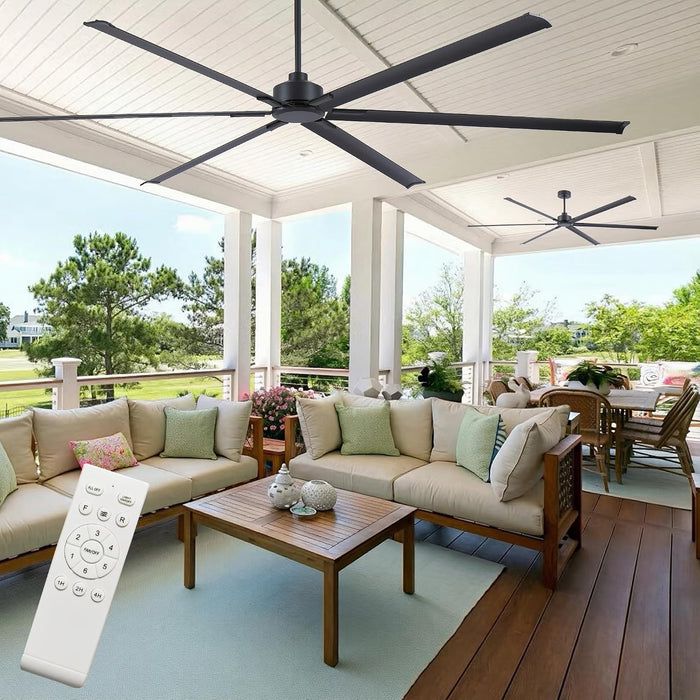 Black 120 Inch Reinforced Multipurpose Ceiling Fan