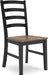 Wildenauer Rustic Armless Dining Chair, Set of 2, Black & Light Brown