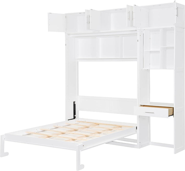 Full Size Murphy Bed With IndustrialConstructionGrade Desk