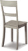 Loratti Modern Farmhouse 18" Weathered Wood Dining Chair, 2 Count, Gray