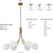 6-Light GoldGleam Sputnik Chandelier Milk White Shade