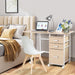 Foldable Laptop Desk with Drawers and Rolling Wheels - ShipItFurniture